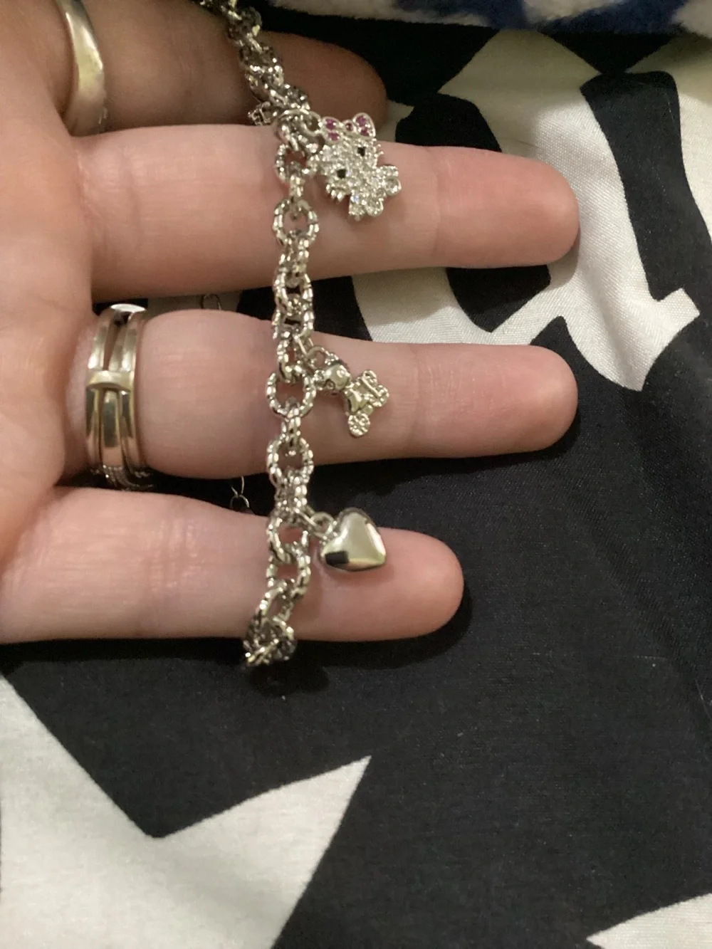 Adjustable hello kitty charm braclete